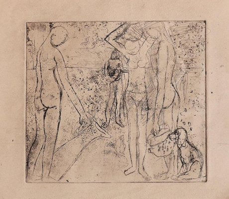 Figures - Original Etching - Mid-20th Century-ZCI-909834