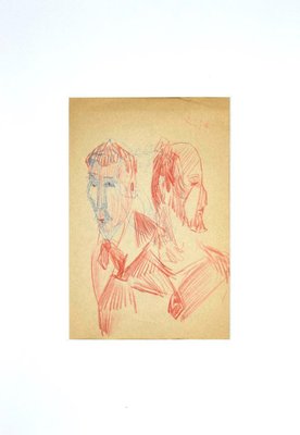 Figures - Original Pastel on Paper by Luigi Galli - Late 19th Century Late 19th Century-ZCI-768623