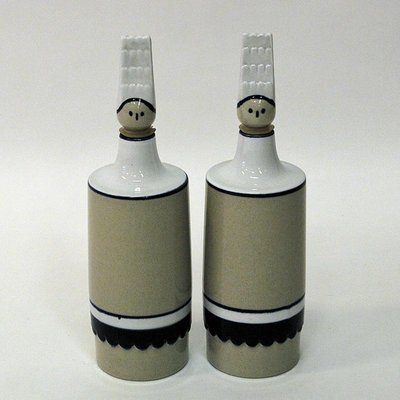 Figurine Ceramic Oil & Vinegar Bottles from Höganäs, 1950s, Sweden, Set of 2-HEU-985948