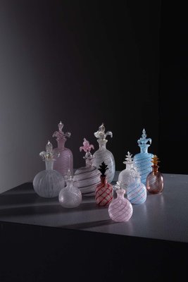 Filigrana Murano Glass Perfume Holder Ampoules in Murano Glass, 1960, Set of 10-RCE-1738784