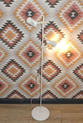 Filigree White Metal Studio Floor Lamp from Hustadt Leuchten, 1980s-AFE-1410811