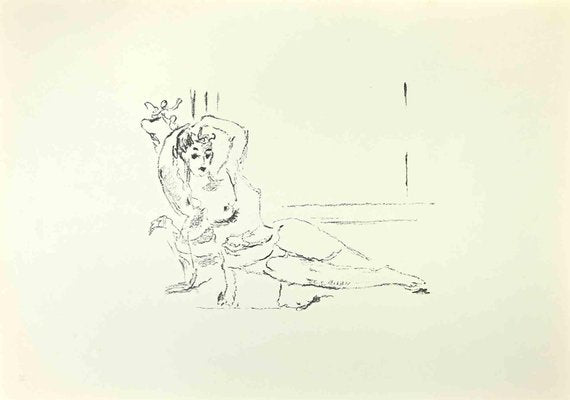 Filippo De Pisis, Lesbia with the Sparrow, 1968, Lithograph-ZCI-2020838