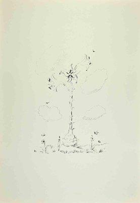 Filippo De Pisis, Lily, 1968, Lithograph-ZCI-2020837