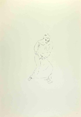 Filippo De Pisis, Woman Posing, 1960s, Lithograph-ZCI-2020839