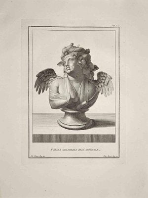 Filippo Morghen, Ancient Roman Bust, Original Etching, Late 18th-Century-ZCI-972028