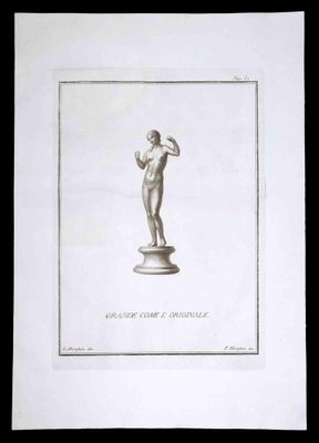 Filippo Morghen, Ancient Roman Statue of Aphrodite, Original Etching, 1700s-ZCI-1163501