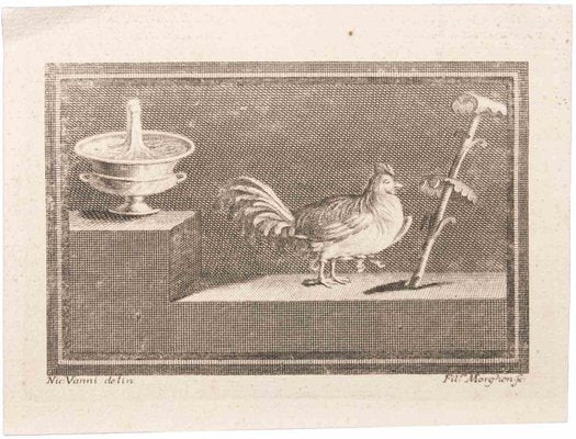 Filippo Morghen, Animal Decoration, Etching, 18th Century-ZCI-1760595