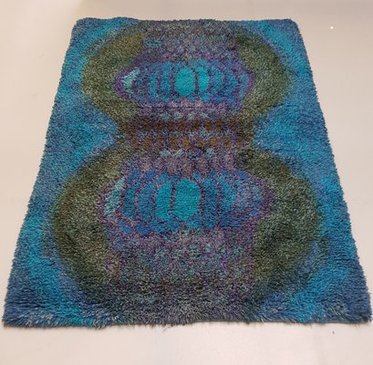 Finnish Blue Wool Rug by Terttu Tomero, 1960s-QDP-1256570