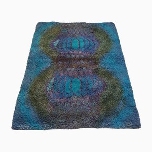 Finnish Blue Wool Rug by Terttu Tomero, 1960s-QDP-1256570