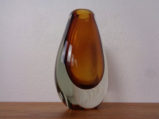 Finnish Glass Vase by Armando Jacobino for Oy Kumela, 1950s-RDW-1785484