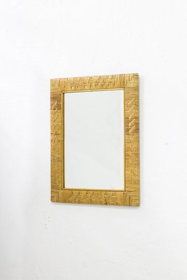 Finnish Rattan Mirror, 1950s-KO-635302