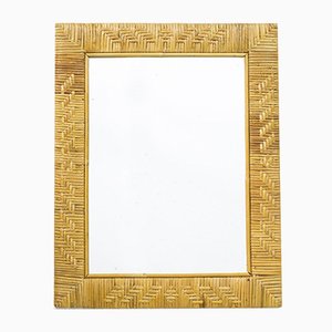 Finnish Rattan Mirror, 1950s-KO-635302