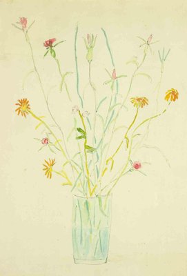 Fiorenzo Tomea, Flower Pot, Watercolor, 1950s-ZCI-1769964