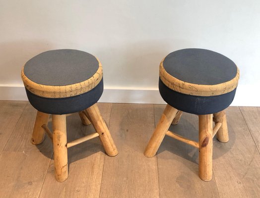 Fir Stools, 1970s, Set of 2-BA-1599962