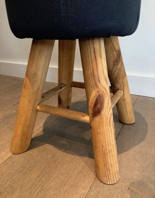 Fir Stools, 1970s, Set of 2-BA-1599962