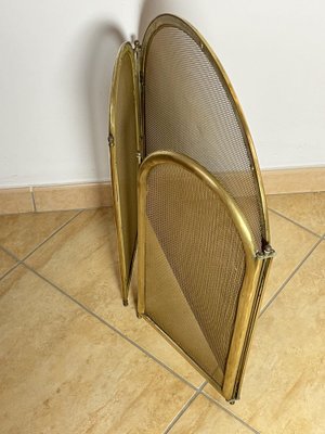 Fire Shield in Brass, Italy, 1970s-YST-1772483