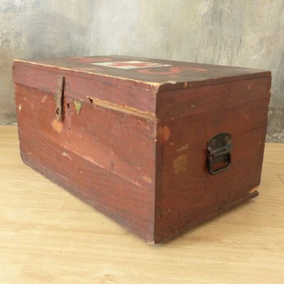 First World War Wooden Chest with Red Cross-WK-1010443