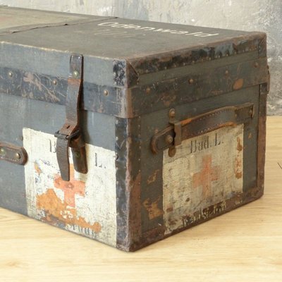 First World War Wooden Chest with Red Cross-WK-1010442