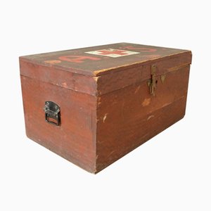 First World War Wooden Chest with Red Cross-WK-1010443