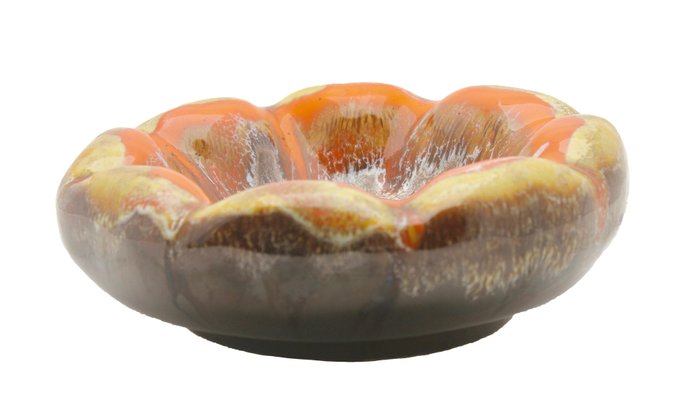 Fish and Oyster Plates with Drip Glaze from Vallauris, Set of 3-MJY-1148752