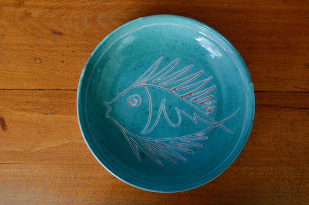 Fish Bowl by Charles Voltz for Vallauris, 1950s-AIU-1372192