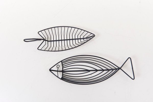 Fish Bowls in Wire, 1950s, Set of 2-SFD-631601