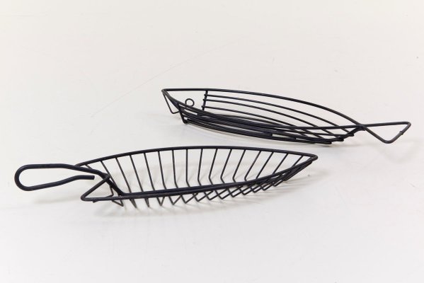 Fish Bowls in Wire, 1950s, Set of 2-SFD-631601