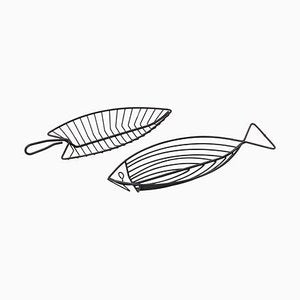 Fish Bowls in Wire, 1950s, Set of 2-SFD-631601