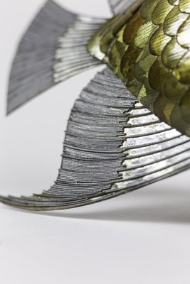 Fish in Copper, Brass & Tin Leaves, 1970s-CEJ-714878