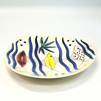 Fish Motive Ceramic Dish by Inger Waage for Stavangerflint, Norway, 1950s-HEU-1377400