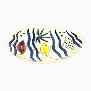 Fish Motive Ceramic Dish by Inger Waage for Stavangerflint, Norway, 1950s-HEU-1377400