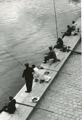 Fisher in the Morning Seine, Paris, 1955-DYV-701174