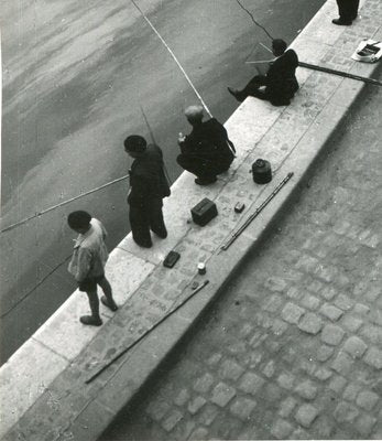 Fisher in the Morning Seine, Paris, 1955-DYV-701174