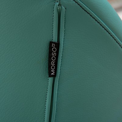 Fjord Leather Armchair in Turquoise Blue by Patricia Urquiola for Moroso-RQW-2036331