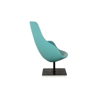 Fjord Leather Armchair in Turquoise Blue by Patricia Urquiola for Moroso-RQW-2036331