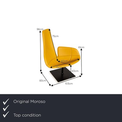 Fjord Leather Armchair in Yellow by Patricia Urquiola for Moroso-RQW-2036319