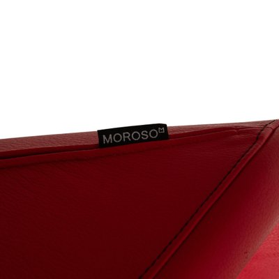 Fjord Leather Armchair Red Swivel Function by Patricia Urquiola for Moroso-RQW-2036299