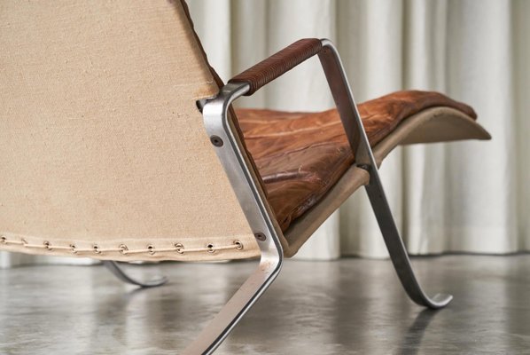 FK87 Lounge Chair in Patinated Cognac Leather by Fabricius & Kastholm for Kill International, 1960s-FEW-2024253