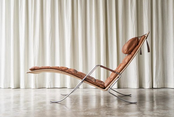 FK87 Lounge Chair in Patinated Cognac Leather by Fabricius & Kastholm for Kill International, 1960s-FEW-2024253