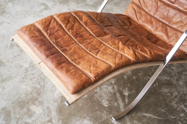 FK87 Lounge Chair in Patinated Cognac Leather by Fabricius & Kastholm for Kill International, 1960s-FEW-2024253