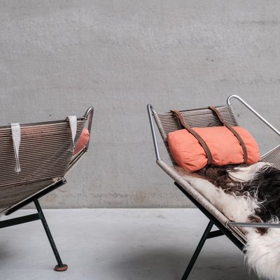 Flag Halyard Lounge Chairs by Hans Wegner for Getama, Set of 2-JRP-1783322