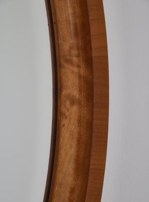 Flame Birch Round Mirror by Axel Larsson for Svenska Möbelfabriken, 1930s-WRF-1095150