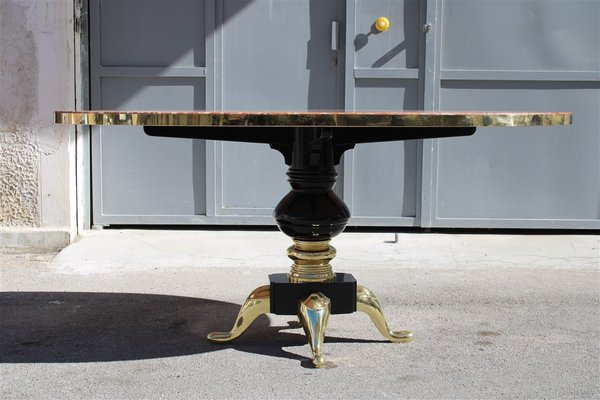 Flamed Onyx & Solid Brass Table by Melchiorre Bega, 1950s-EH-1173684