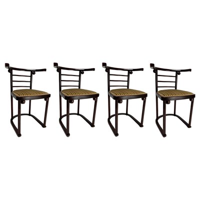 Fledermaus Chairs attributed to Josef Hoffmann for J.J. Kohn, Austria, 1905, Set of 4-KKZ-2026500