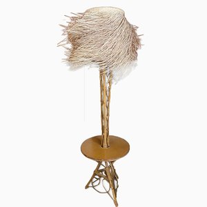 Floor Lamp in Bamboo and Rattan, 1960s-SSK-963271