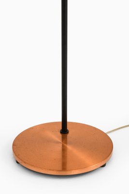 Floor Lamp in Black Lacquered Metal, Copper and Teak by Jo Hammerborg, 1950s-SC-1796792