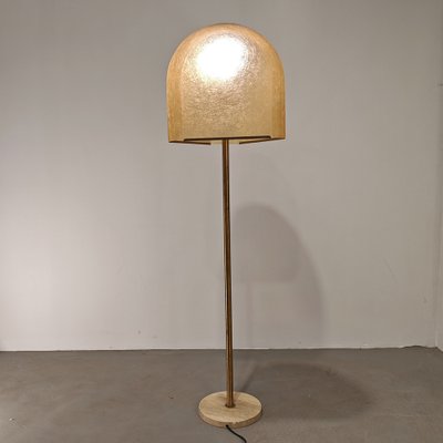 Floor Lamp in Brass and Fiberglass by Salvatore Gregorietti for Lamperti, 1960s-PRS-2043322