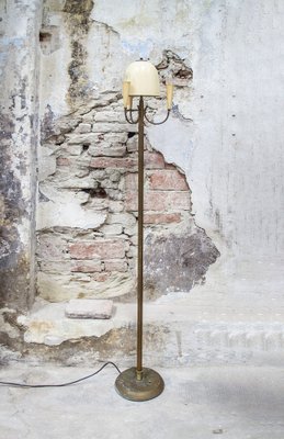 Floor Lamp in Brass and Lacquered Aluminum, Italy, 1950s-VCV-1264293