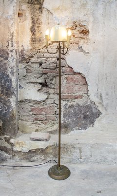 Floor Lamp in Brass and Lacquered Aluminum, Italy, 1950s-VCV-1264293