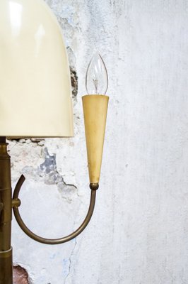 Floor Lamp in Brass and Lacquered Aluminum, Italy, 1950s-VCV-1264293